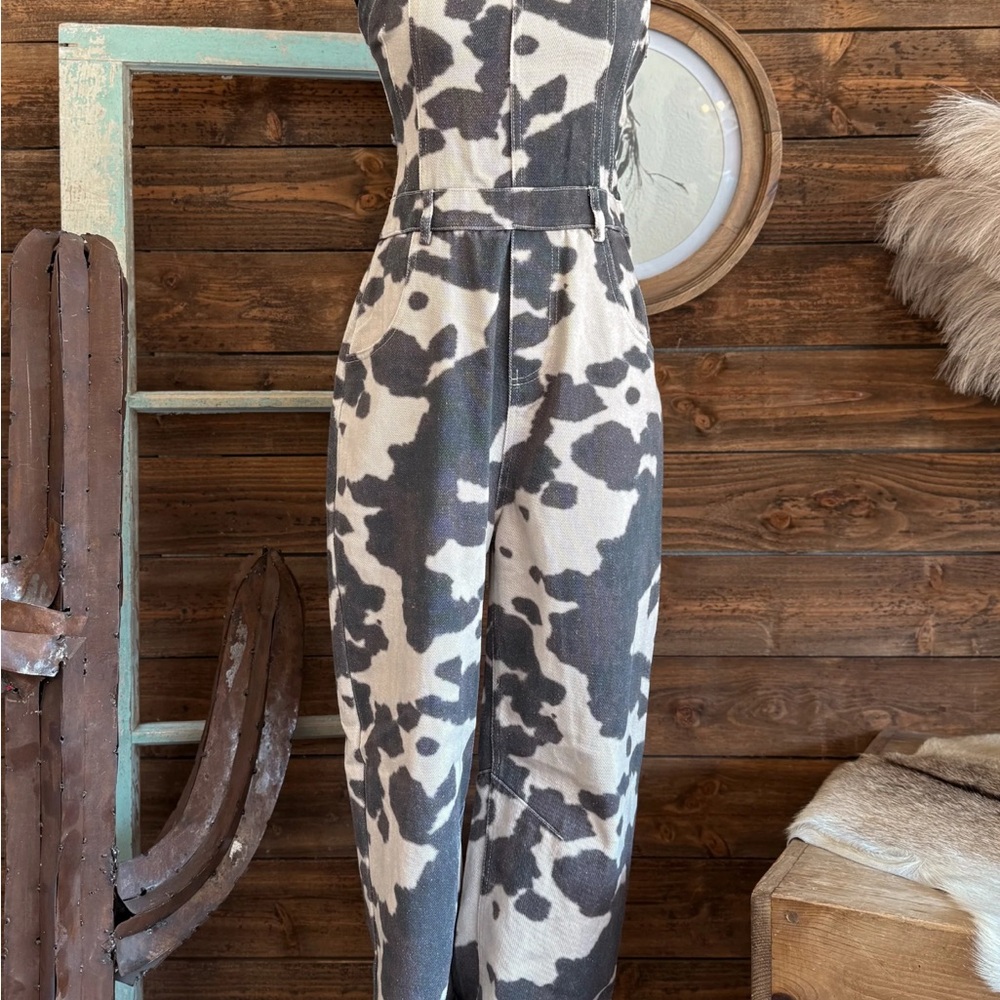 Cow Print Jumpsuit